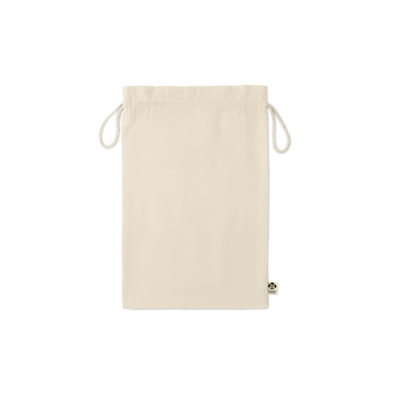 Sac cadeau  en coton biologique personnalisé L AMBER LARGE Matières : coton Couleurs : beige personnalisable avec votre logo