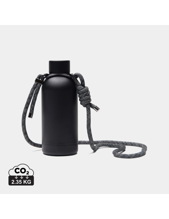 Bouteille Vinga Parks 400 ml à bandoulière acier RCS personnalisable