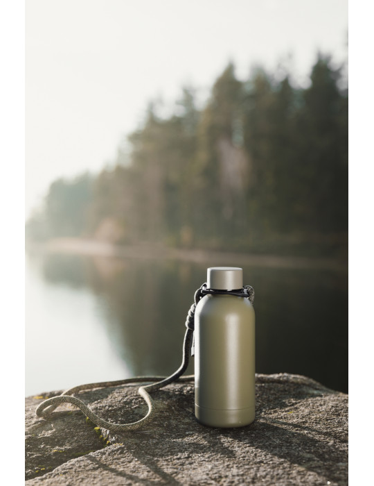 Bouteille Vinga Parks 400 ml à bandoulière acier RCS personnalisable