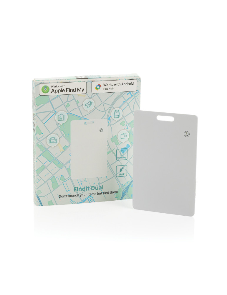 Carte de localisation Findit Dual rechargeable personnalisable