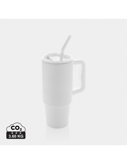 Mug Embrace 900 ml avec paille en acier RCS personnalisable