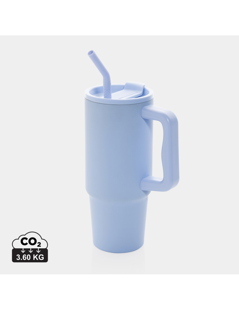 Mug Embrace 900 ml avec paille en acier RCS personnalisable