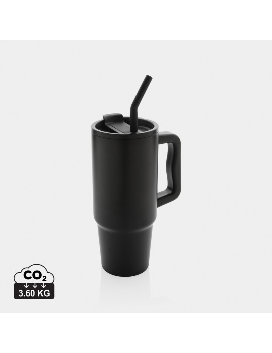 Mug Embrace 900 ml avec paille en acier RCS personnalisable