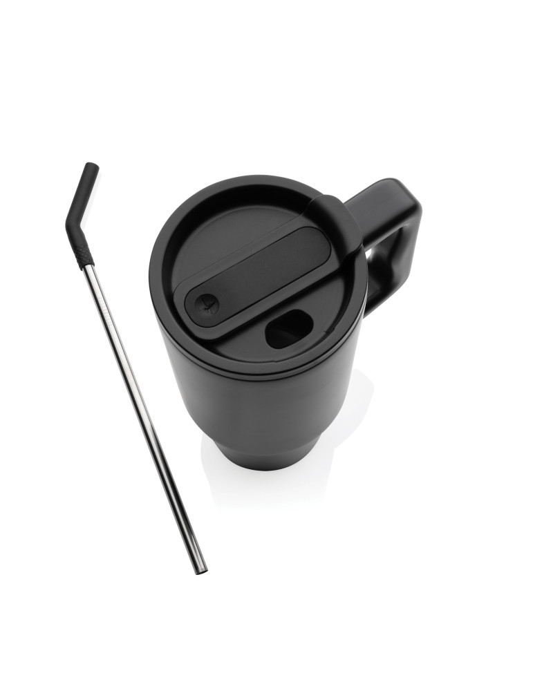 Mug Embrace 900 ml avec paille en acier RCS personnalisable