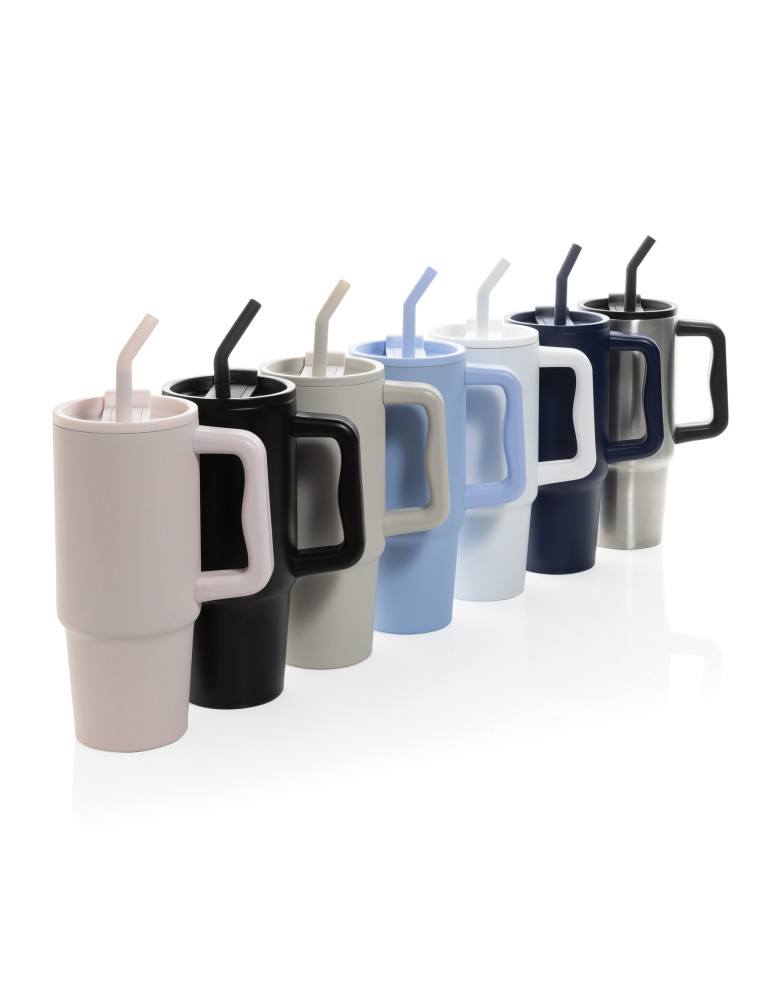 Mug Embrace 900 ml avec paille en acier RCS personnalisable