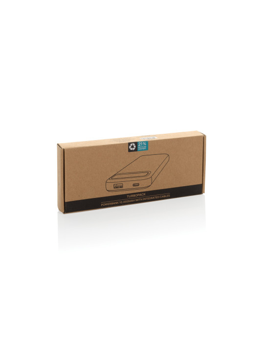 Batterie Turbopack 10 000 mAh à câbles intégrés personnalisable
