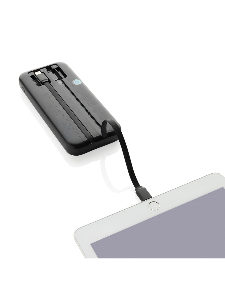 Batterie Turbopack 10 000 mAh à câbles intégrés personnalisable