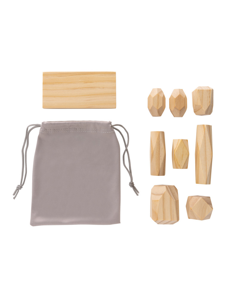 Pierres d’équilibre en bois Ukiyo Crios avec pochette personnalisable