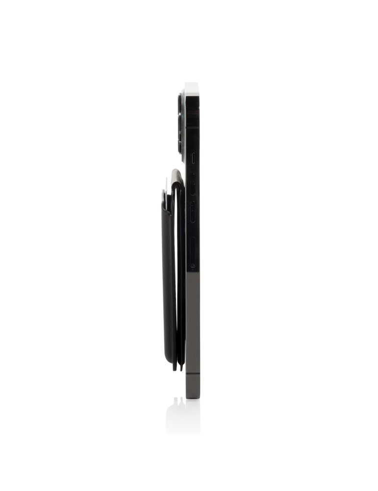 Portefeuille magnétique en PU recyclé Magstand RCS Swiss Peak personnalisable