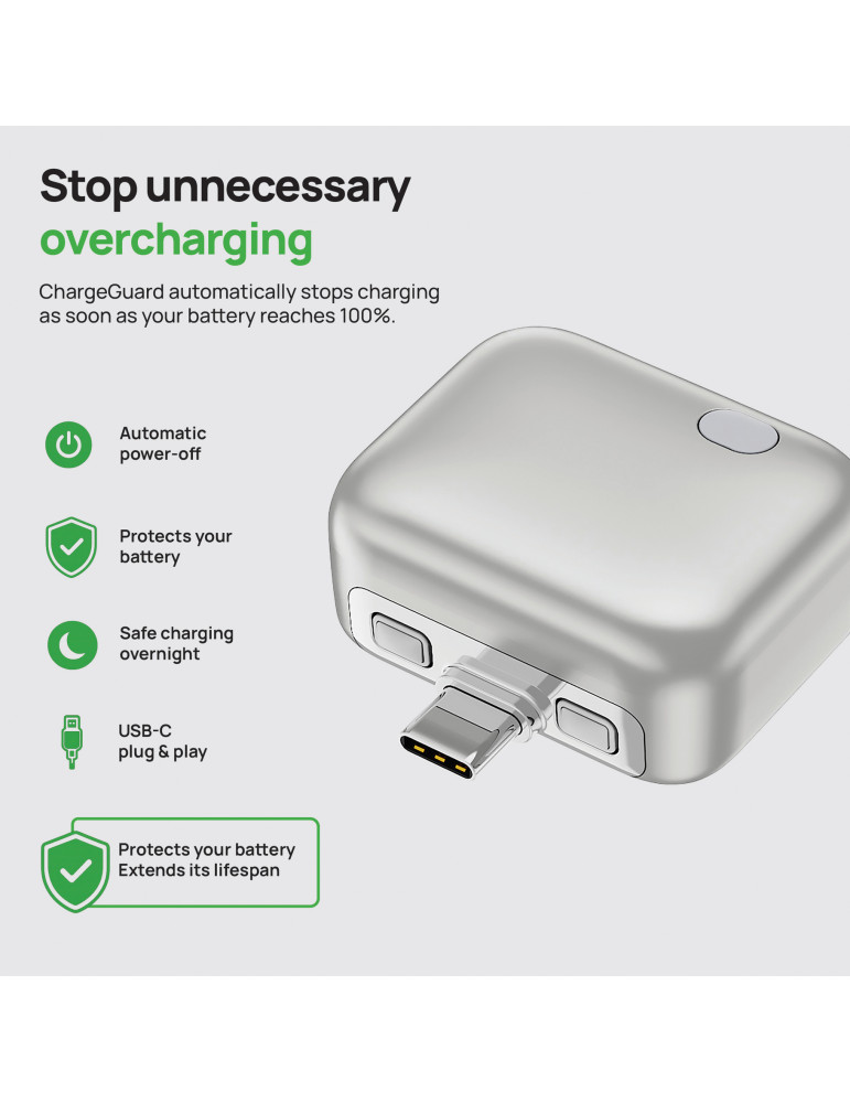 Adaptateur USB-C à déconnexion automatique ChargeGuard RCS personnalisable