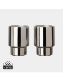 Deux tasses Vinga Nagano 160 ml acier recyclé RCS personnalisable