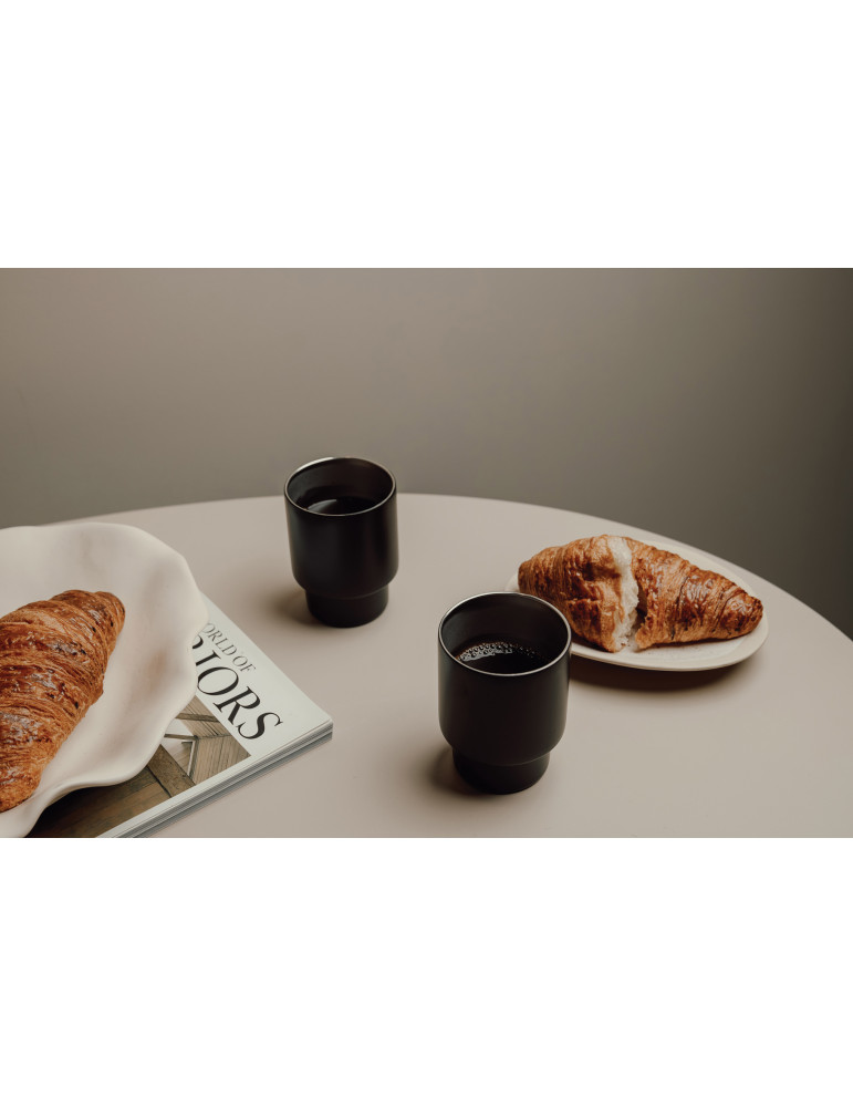 Deux tasses Vinga Nagano 160 ml acier recyclé RCS personnalisable