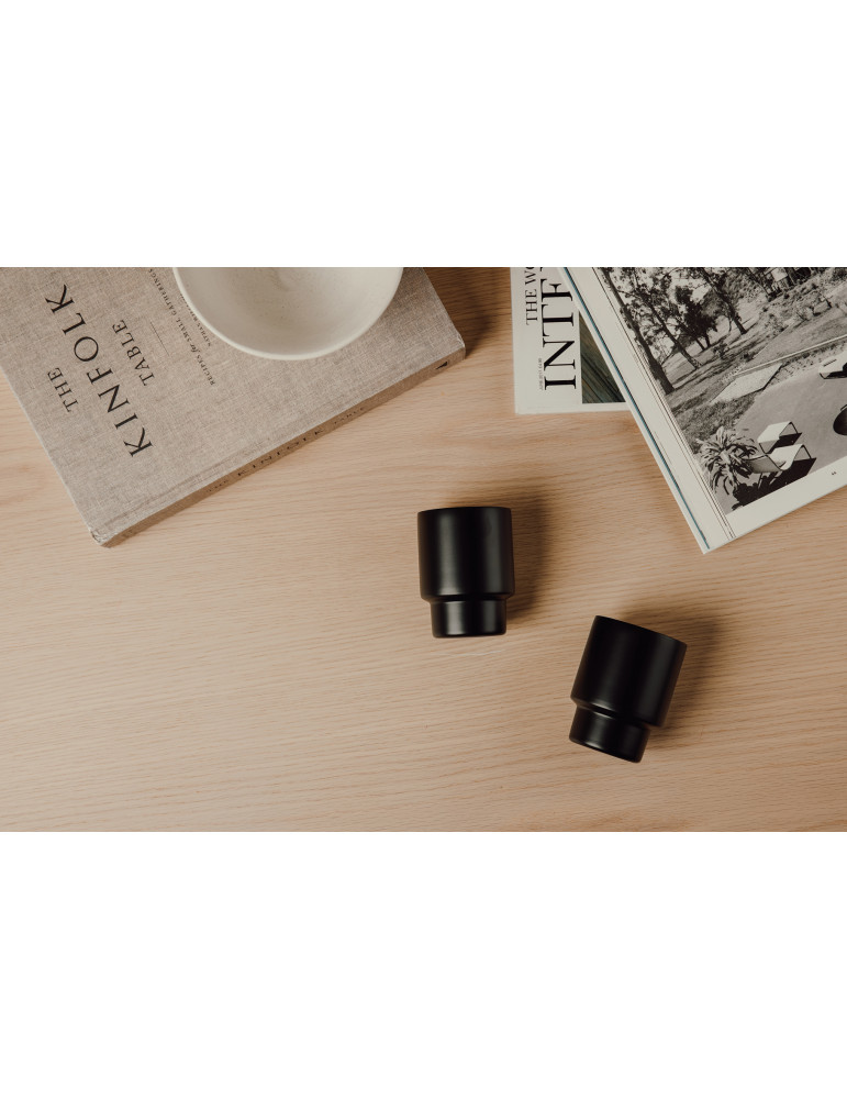 Deux tasses Vinga Nagano 160 ml acier recyclé RCS personnalisable