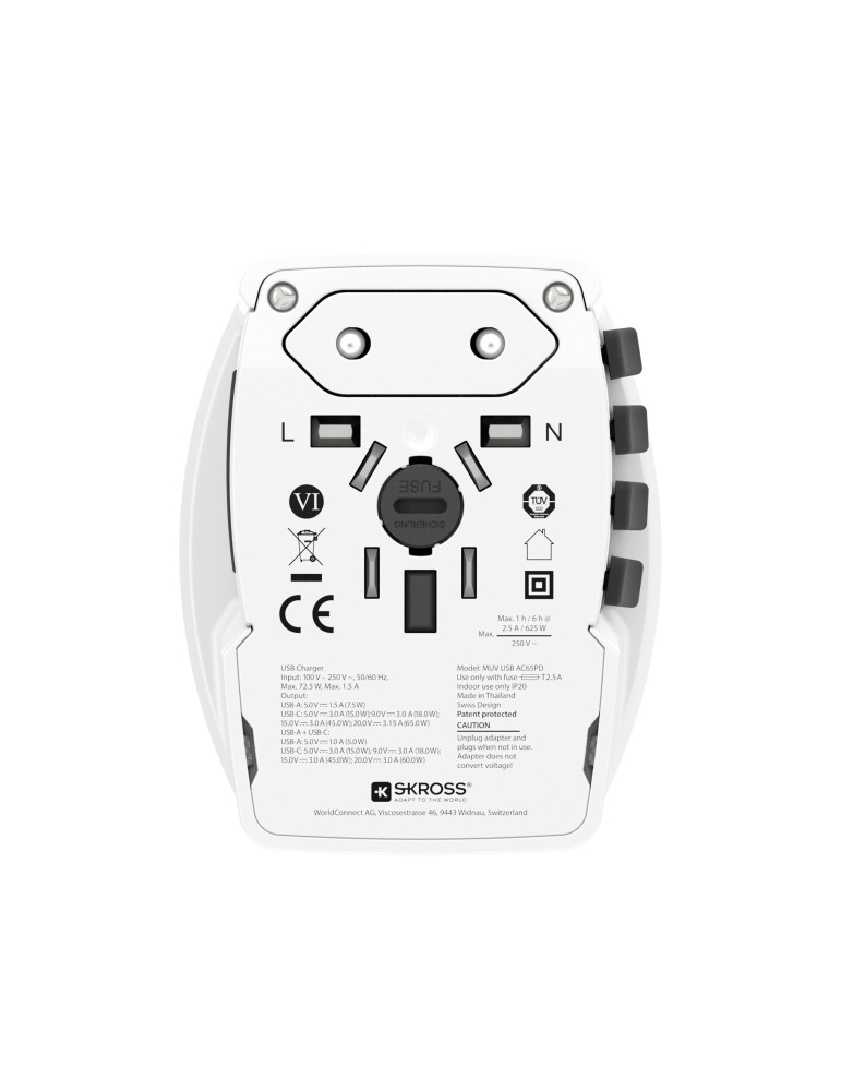 Adaptateur SKROSS MUV 65 W PD avec USB-C personnalisable