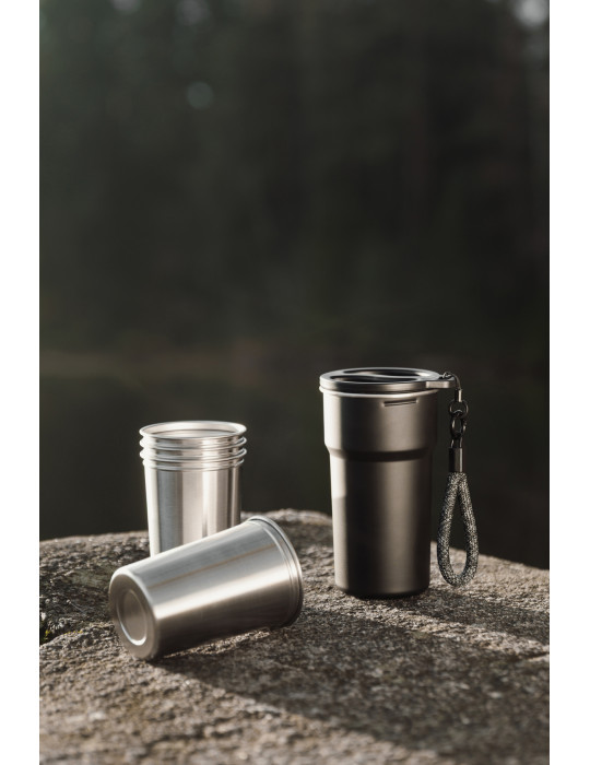 Set de quatre tasses Vinga Parks 250 ml acier RCS personnalisable