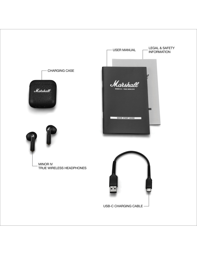 Écouteurs sans fil Marshall Minor IV Bluetooth 5.3 personnalisable