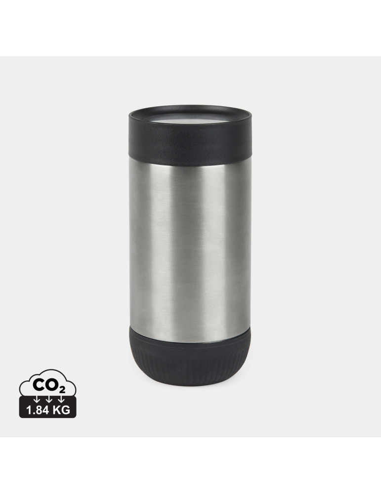 Mug Vinga Eris 350 ml acier recyclé RCS à bouton personnalisable