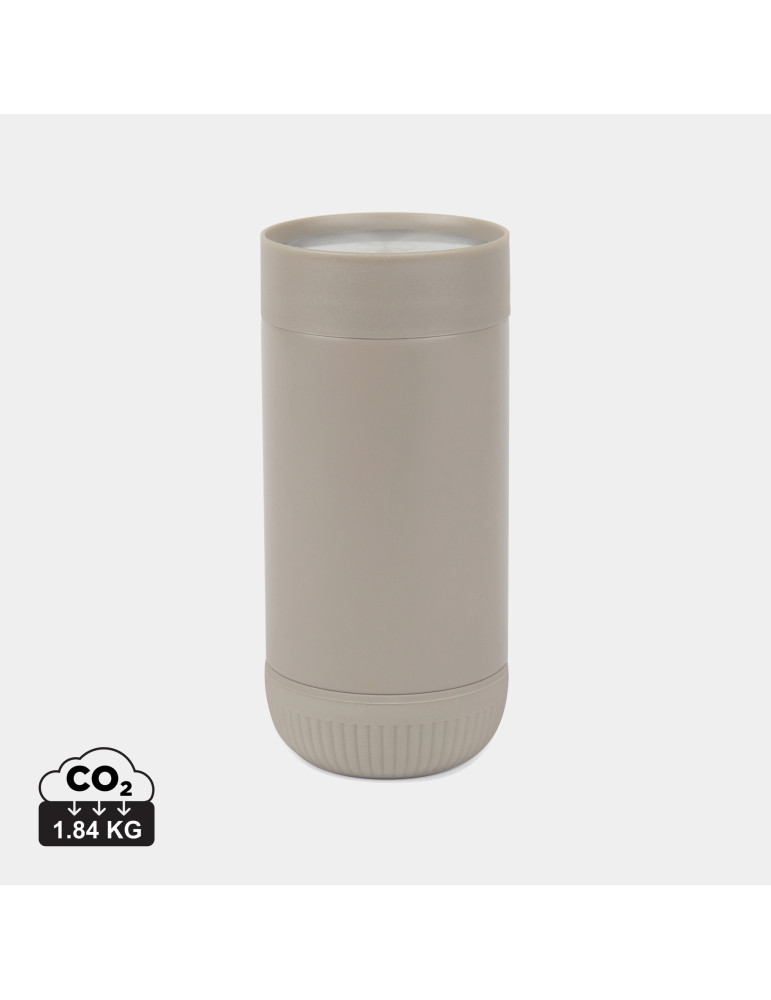 Mug Vinga Eris 350 ml acier recyclé RCS à bouton personnalisable