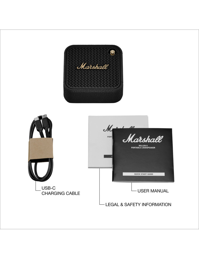Enceinte Bluetooth Marshall Willen II IP67 personnalisable