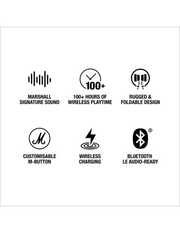 Casque audio Marshall Major V pliable sans fil personnalisable 2