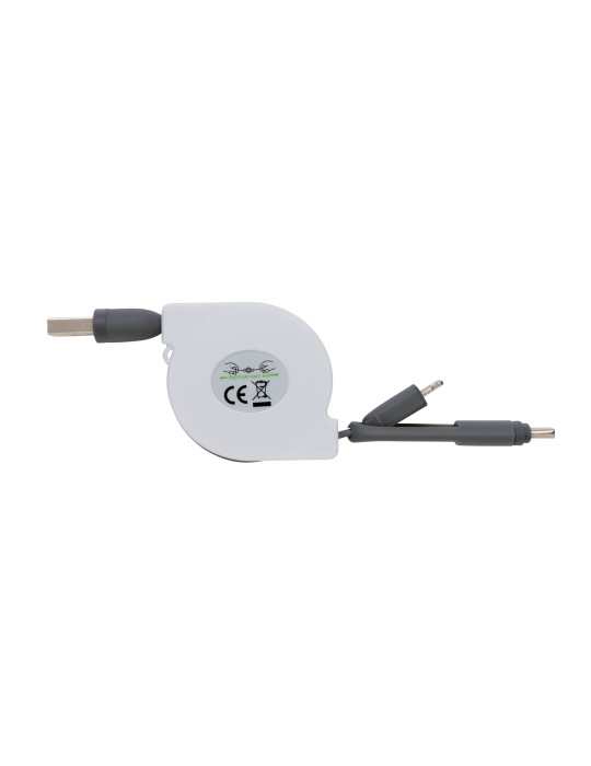Câble rétractable 3 en 1 personnalisable
