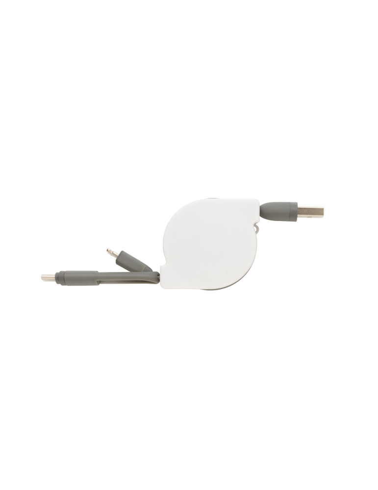 Câble rétractable 3 en 1 personnalisable