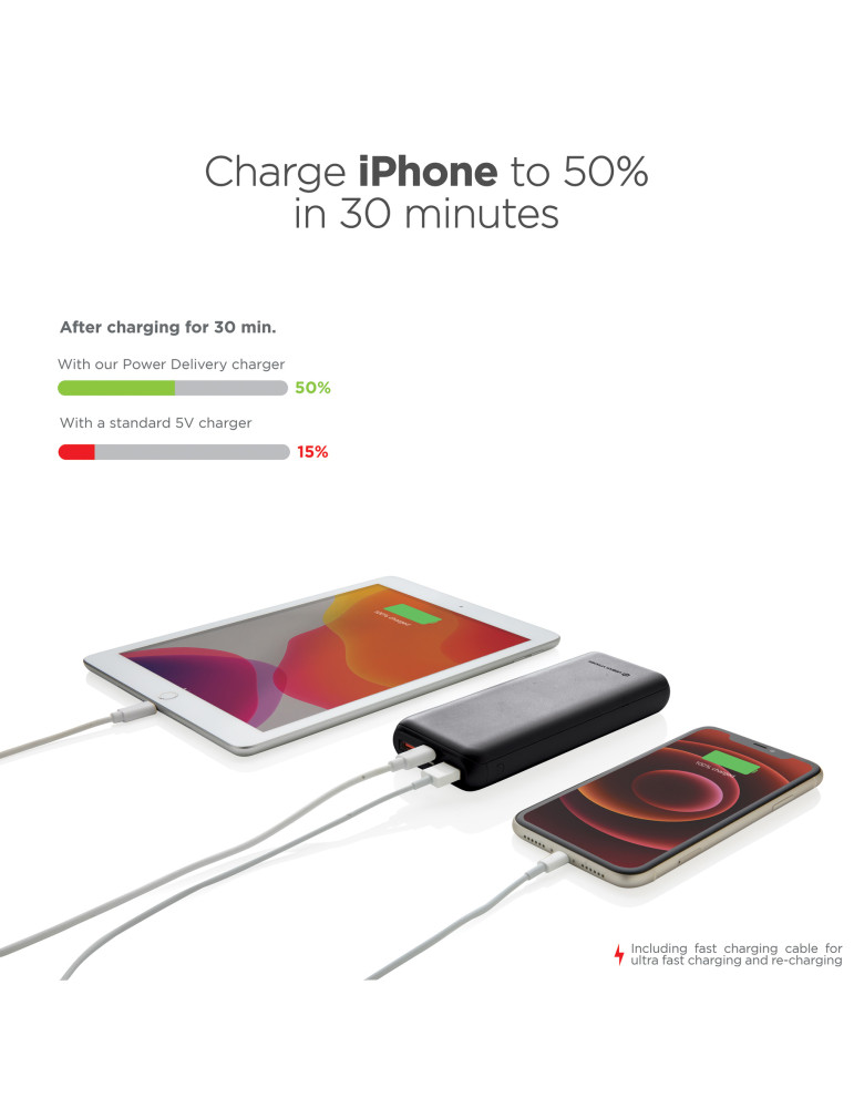 Batterie Pasadena Urban Vitamin 20 000 mAh PD 18 W personnalisable