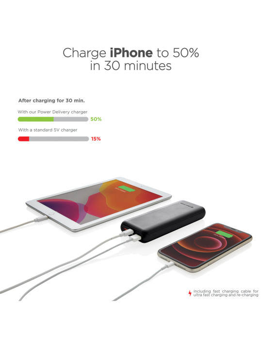 Batterie Pasadena Urban Vitamin 20 000 mAh PD 18 W personnalisable