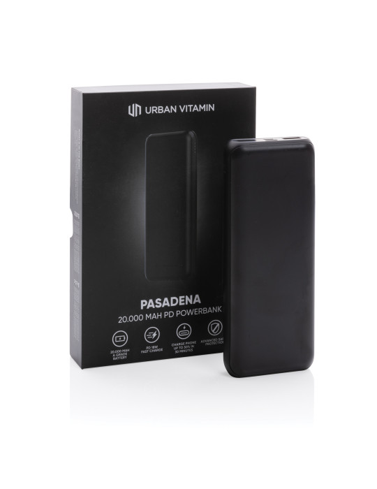 Batterie Pasadena Urban Vitamin 20 000 mAh PD 18 W personnalisable