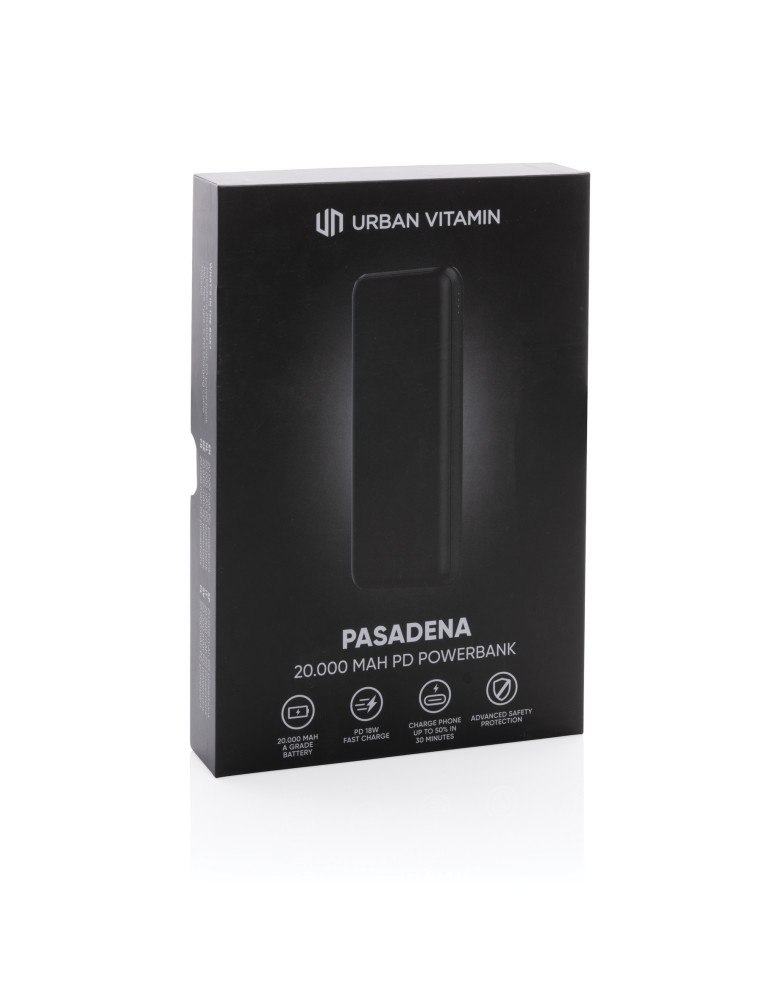 Batterie Pasadena Urban Vitamin 20 000 mAh PD 18 W personnalisable