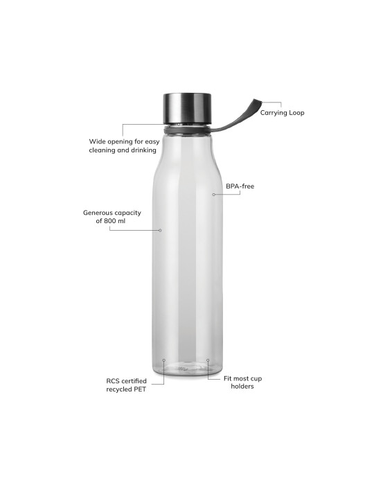 Grande bouteille Vinga Lean 800 ml en rPET RCS personnalisable