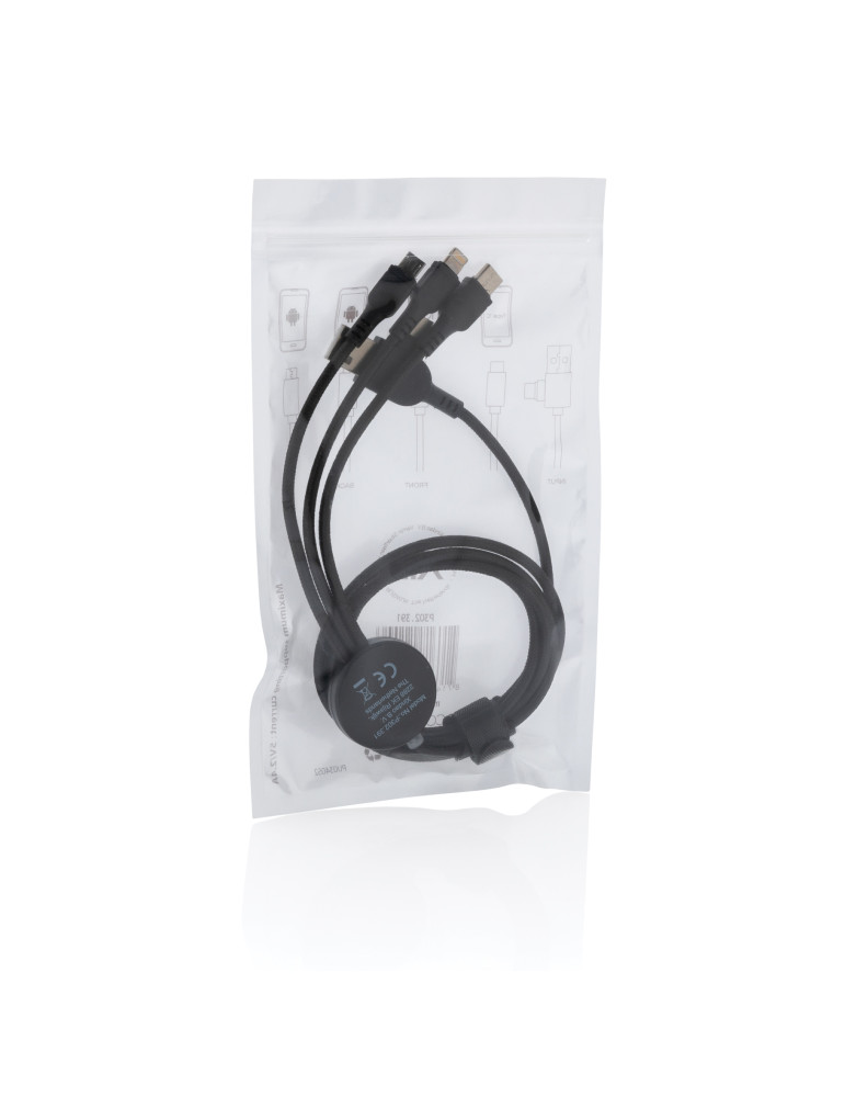 Câble 6 en 1 lumineux personnalisable