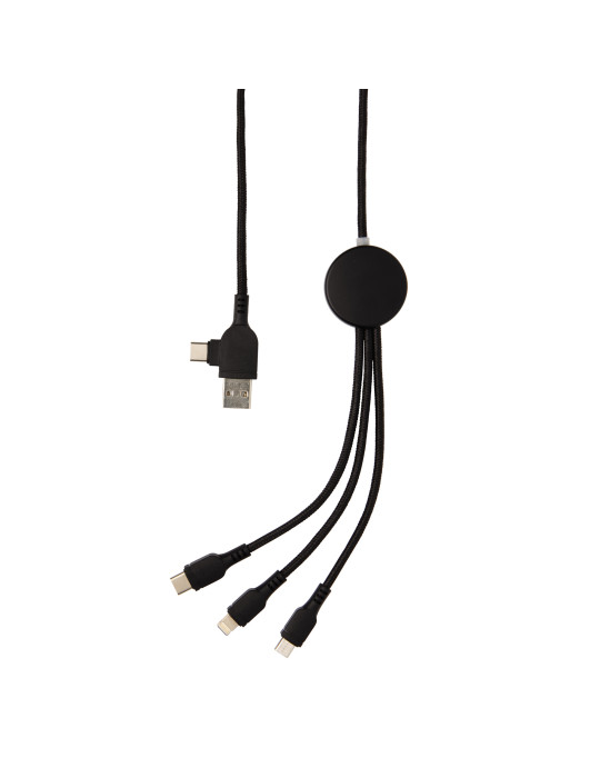 Câble 6 en 1 lumineux personnalisable