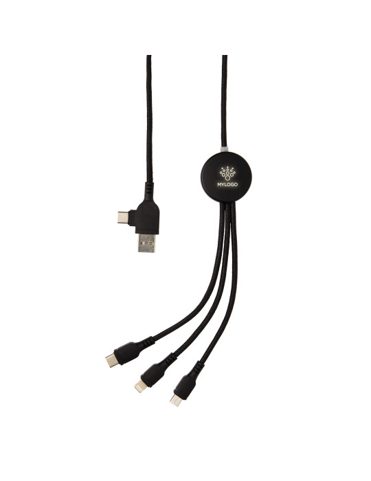 Câble 6 en 1 lumineux personnalisable