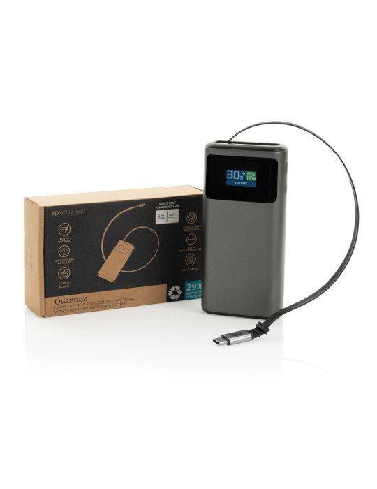 Batterie Quantum 10 000 mAh PD 45 W à écran personnalisable