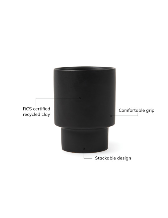 Mug empilable Vinga Nagano en argile recyclée RCS personnalisable