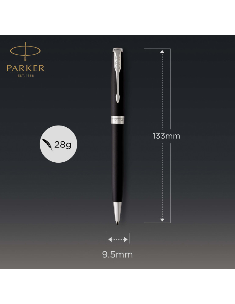 Stylo bille Parker Sonnet mat finition palladium personnalisable