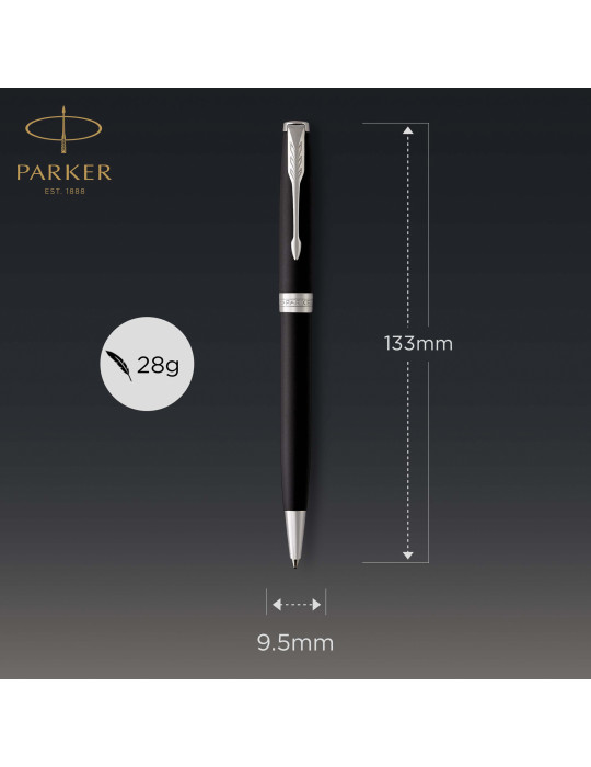 Stylo bille Parker Sonnet mat finition palladium personnalisable
