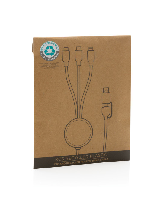 Câble 60W 4 en 1 en TPE et plastique recyclé RCS personnalisable