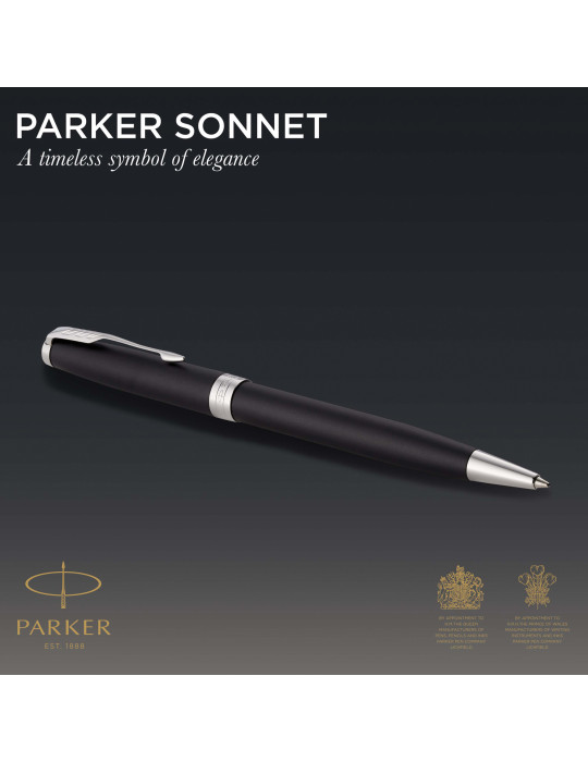 Stylo bille Parker Sonnet mat finition palladium personnalisable