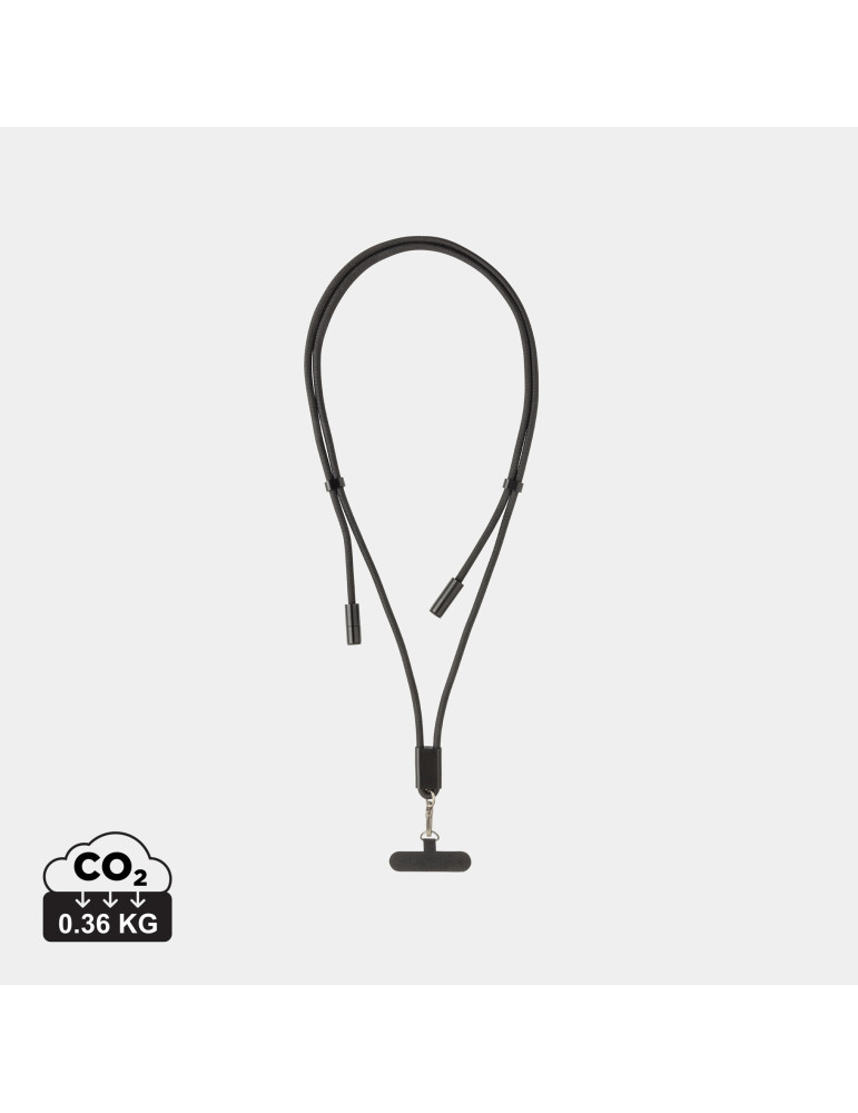 Cordon téléphone de 160cm avec câble 60W en rPET RCS LoopAmp personnalisable