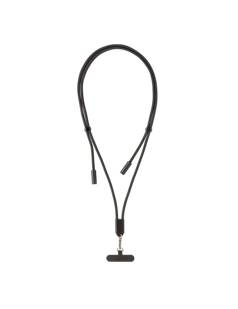 Cordon téléphone de 160cm avec câble 60W en rPET RCS LoopAmp personnalisable