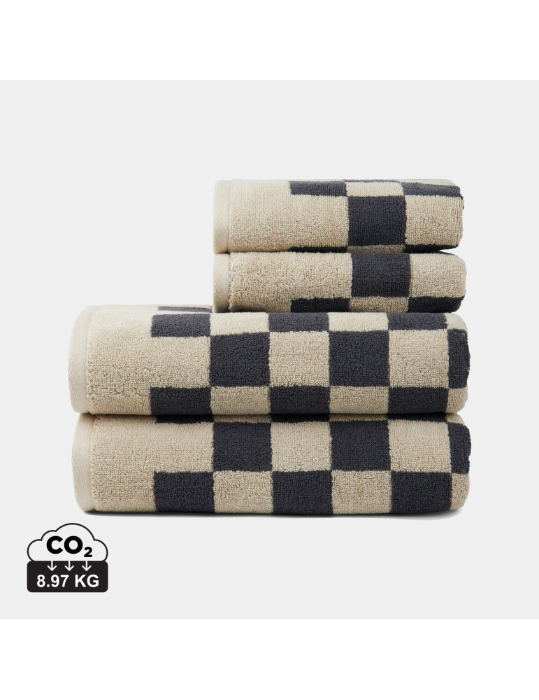 Quatre serviettes Vinga Elba coton biologique OCS personnalisable