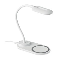 Lampe de bureau  et chargeur haute technologie SATURN Matières : ABS Couleurs : blanc
