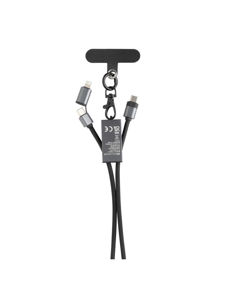 Cordon téléphone Terra rPET RCS avec câble 60 W personnalisable