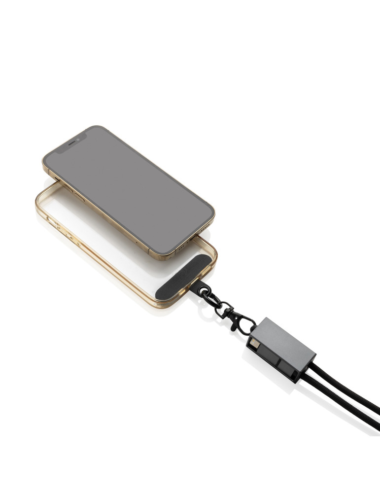 Cordon téléphone Terra rPET RCS avec câble 60 W personnalisable