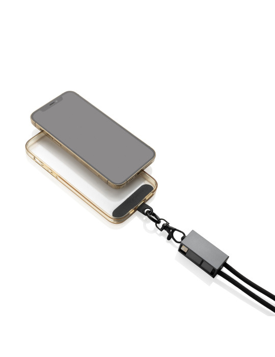 Cordon téléphone Terra rPET RCS avec câble 60 W personnalisable