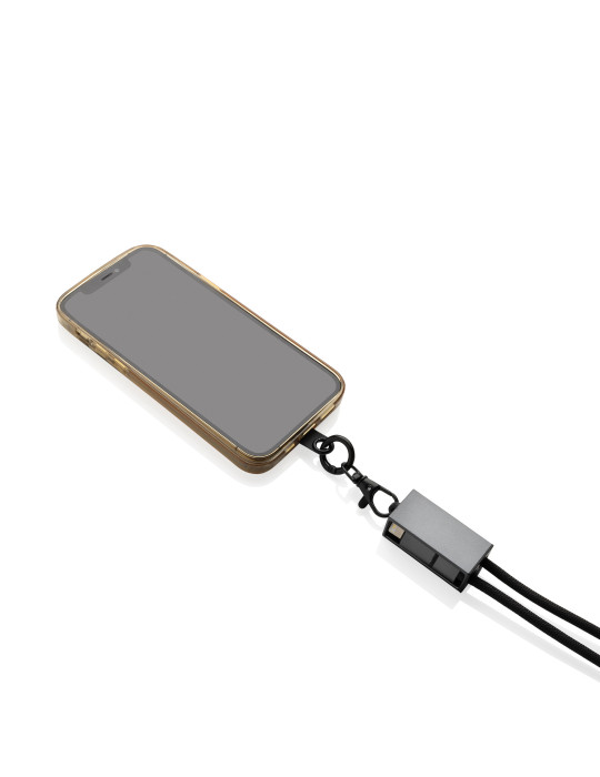 Cordon téléphone Terra rPET RCS avec câble 60 W personnalisable