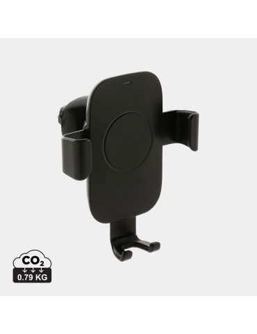 Support voiture avec chargeur 10W en plastique recyclé RCS personnalisable