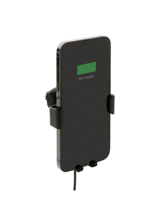Support voiture avec chargeur 10W en plastique recyclé RCS personnalisable